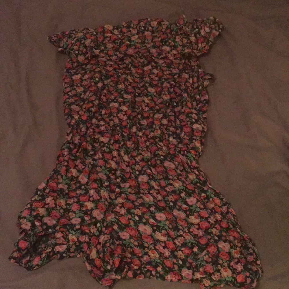 Floral black romper